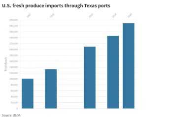 U.S. imports of Mexican fresh produce continue to grow at Texas ports