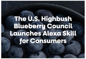 The U.S. Highbush Blueberry Council launches Alexa skill for consumers