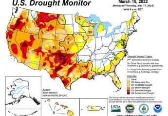 Winter wheat drought area holds steady