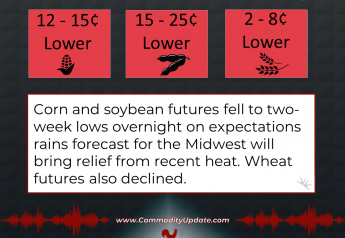 Futures Drop on Midwest Rain Outlook