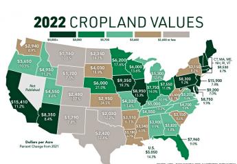 2022 U.S. Cropland Values Hit Record $5,050 Per Acre, Up 14% from 2021