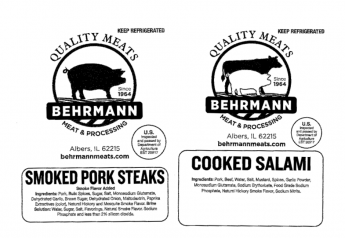 Recall Issued on 87,383 Lbs. of Meat Products from Illinois Plant
