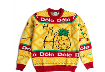 Dole goes retro with colorful ugly Christmas sweater