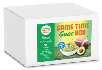 Sysco teaming with Hazel for quality defense in the Avocados From Mexico Gametime Guac Box