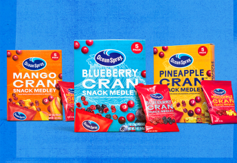 Ocean Spray introduces dried fruit mix snack medley line 