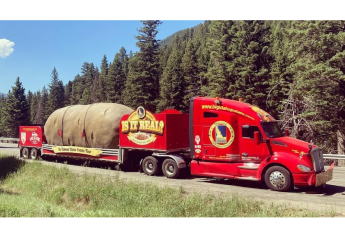 Big Idaho Potato Truck crosses into Canada on its way to Alaska