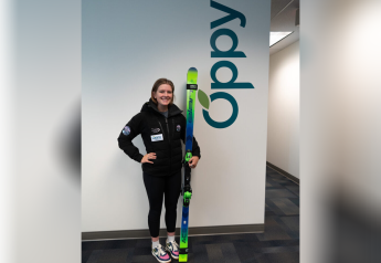 Oppy hits the slopes with competitive skier partnership