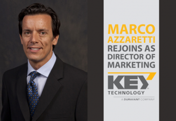Marco Azzaretti returns to Key Technology as director of marketing