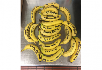 Dole bananas ‘talk’ to students with inspiring messages