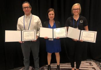 Left to right: The 2020 winners include Dr. Cesar Corzo, University of Minnesota; Dr. Beatriz Garcia Morante, University of Minnesota; and Dr. Brandi Burton, Suidae Health & Production.