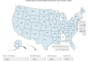 The VMLRP website includes an interactive map detailing shortage areas and specific types of shortages for 2019. 