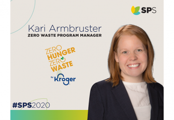 Kari Armbruster spoke at the Sustainable Produce Summit on Kroger's Zero Hunger|Zero Waste initiative.