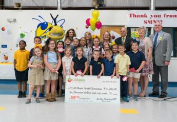 St. Martin North Elementary school administrators, faculty and students were on hand at a March 20 event at the school celebrating a $10,000 Apples4Ed grant through the U.S. Apple Association.