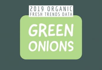 Organic green onion purchases in 2019