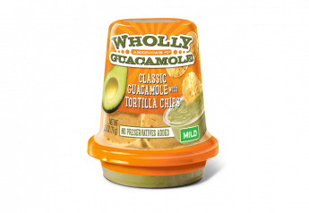 New guacamole snack cups from Wholly Guacamole lets consumers to easily enjoy the dip away from home.