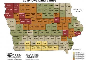 Iowa Farmland Values Increase Second Time in 6 Years