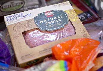 A package of Hormel Natural Choice brand hard salami.