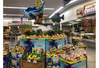 Bland Farms Vidalia onion/SpongeBob displays engage shoppers