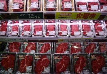 Packs of beef imported from Australia at an Aeon supermarket in Chiba, Japan.