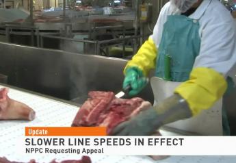 Slower Line Speeds in Effect at Six Pork Processing Plants 
