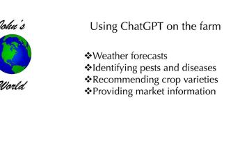 What Can Artificial Intelligence Chatbots Do On the Farm?