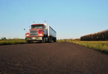 semi truck road