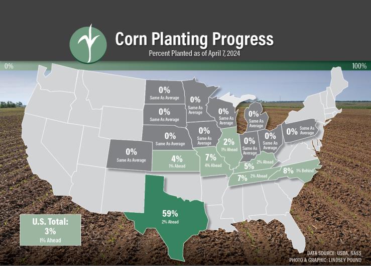 Corn Planting is Now Already Underway in 7 States
