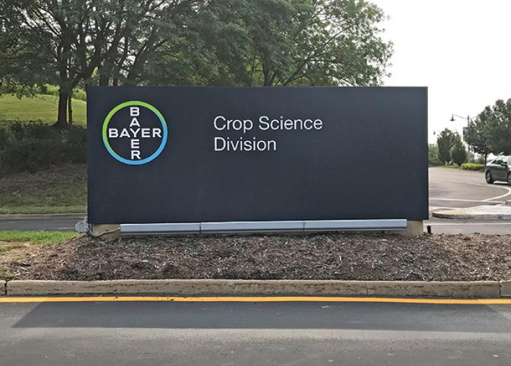 Bayer has placed new signage at the former St. Louis-based Monsanto sites. Executives say that’s one of the few changes farmers will see in the near-term.