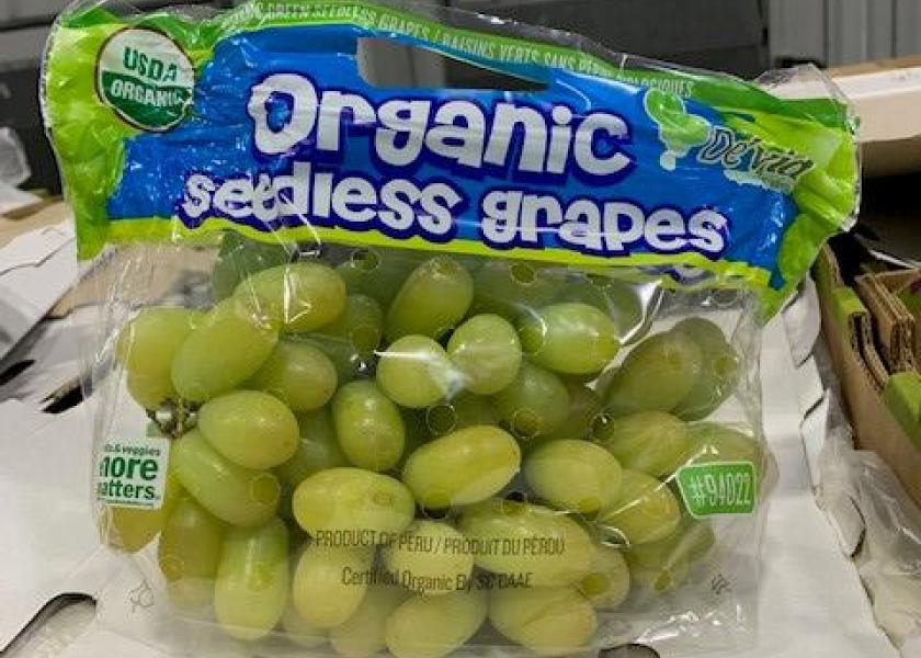 Organic Arra-15 grapes from Peru, to be distributed by Oppy.