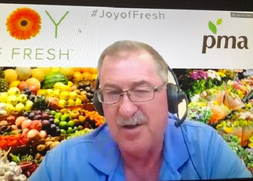  Ed Treacy, vice president of supply chain and sustainability for the Produce Marketing Association, moderated a PMA Virtual Town Hall meeting on June 24 on sustainable packaging.