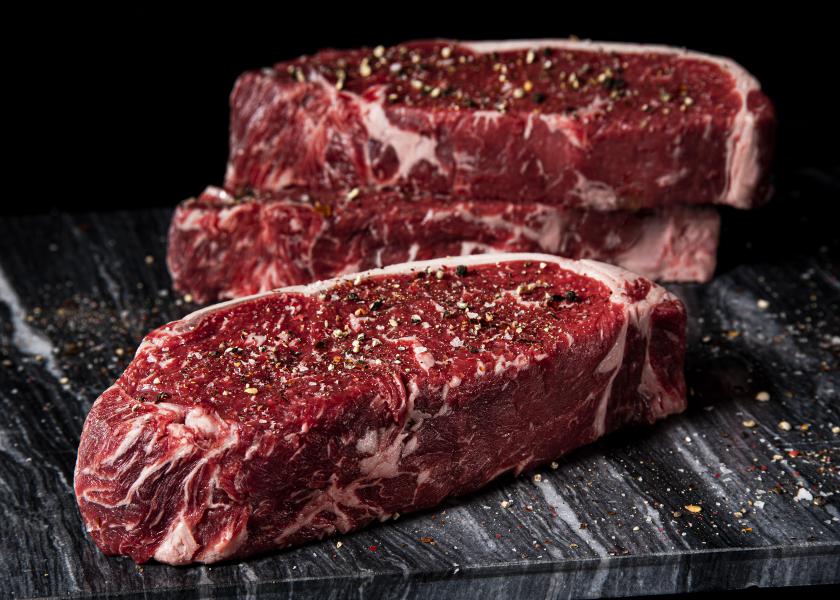 Certified Angus Beef strip steaks 