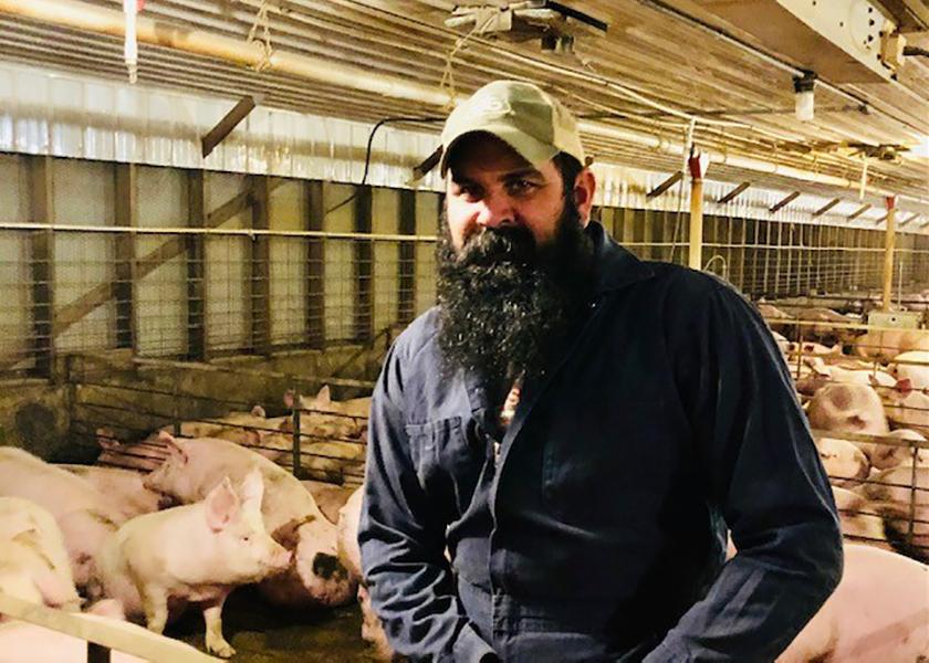 Andy Kipker, former winner of the Best Beard in the Pork Industry Contest.