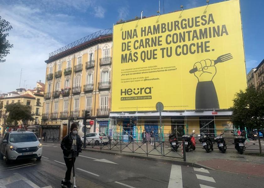 Huera billboard in Madrid.