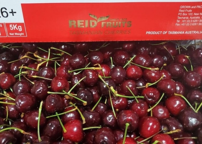 Reid Tasmanian cherries are available in winter.