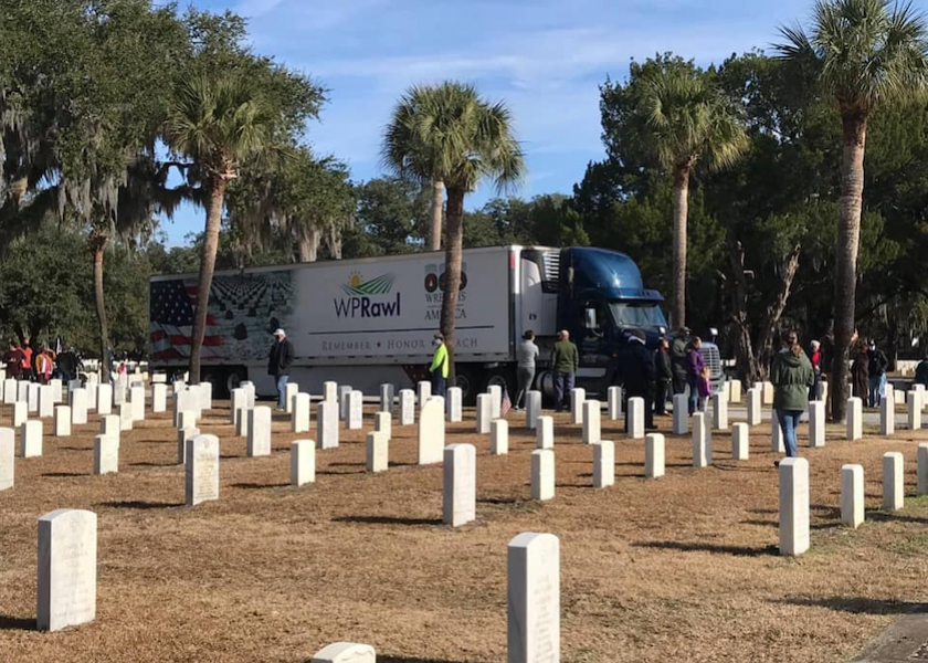 WP Rawl honored fallen military heroes by delivering thousands of wreaths for Wreaths Across America Day to two cemeteries.
