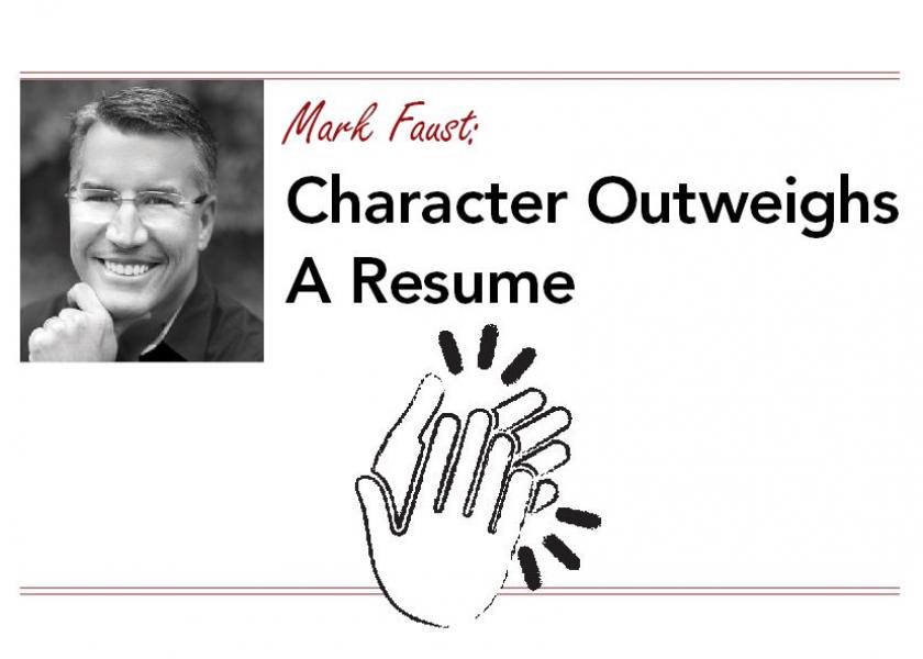 Character Outweighs A Resume