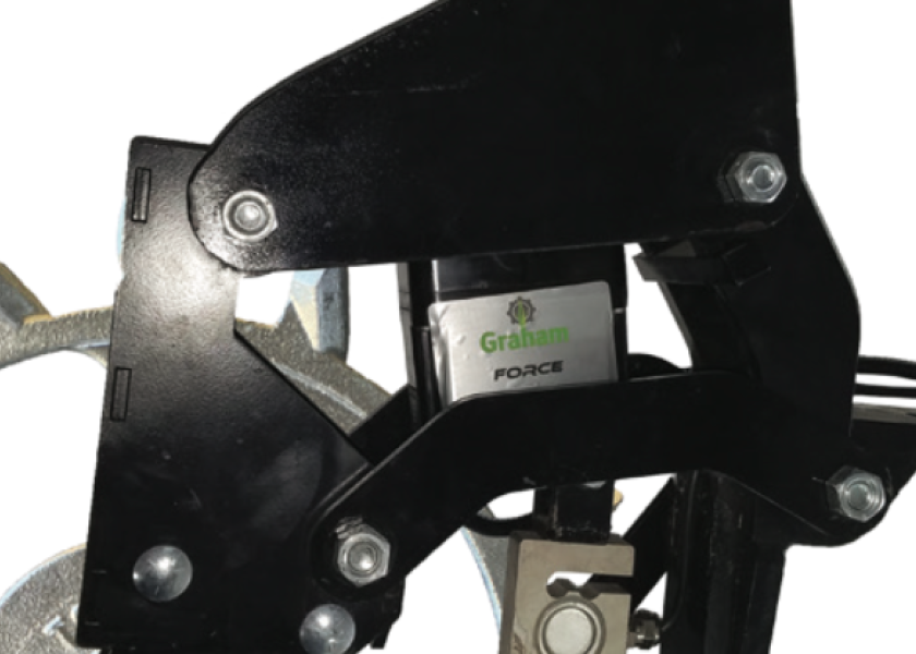The 4-Link Force with Graham Electric Planter technology can be seen within this row unit.