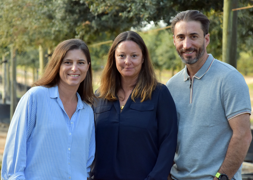 Chloe Gentry (from left), Melanie Ressler and Timothee Sallin are now co-CEOS of IMG Enterprises, parent company of IMG Citrus and Cherrylake Inc.