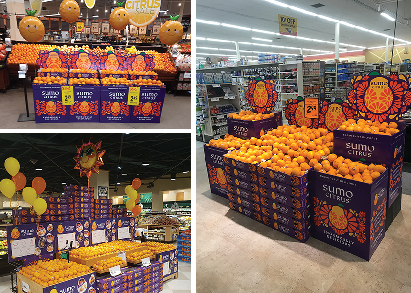 Large Sumo Citrus displays are coming to stores. 