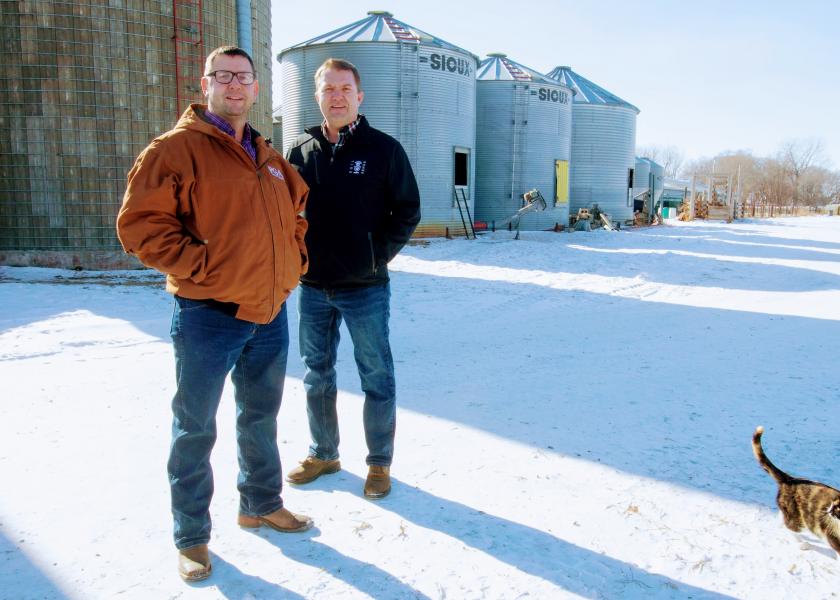 Chris Walberg, left, and Tyler Zimmerman have changed agriculture horses in midstream, and say the results are improving long-term ROI. 
