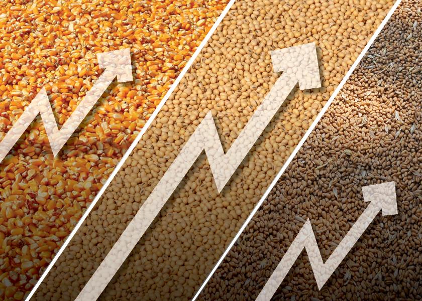 Corn and soybean futures climbed to multi-year highs as old-crop supplies dwindle and weather issues threaten 2021 harvest. Wheat futures also rose, drawing support from frosty temperatures.