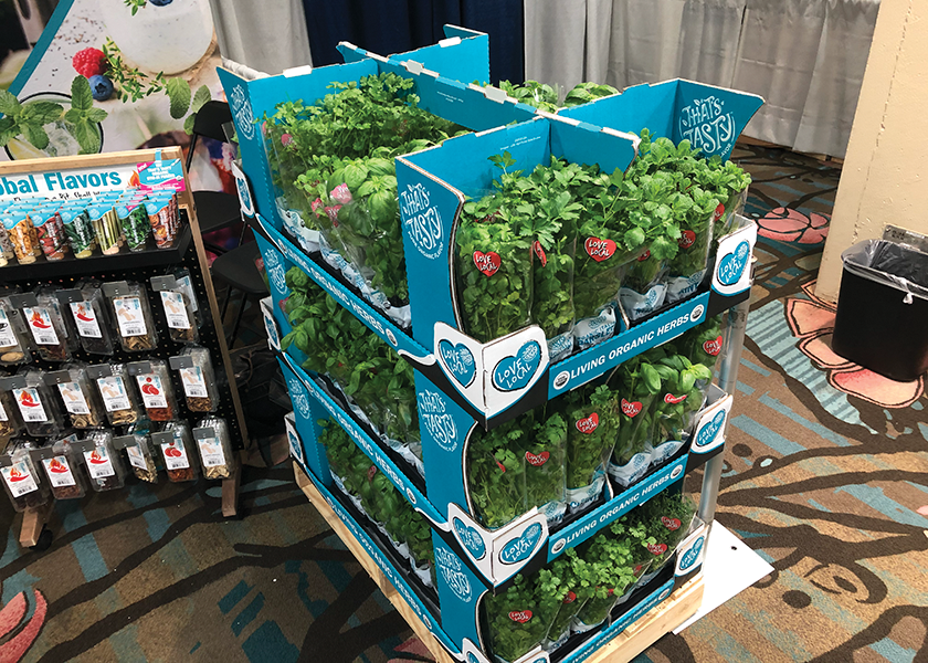 Shenandoah Growers has new shippers for its living herbs.
