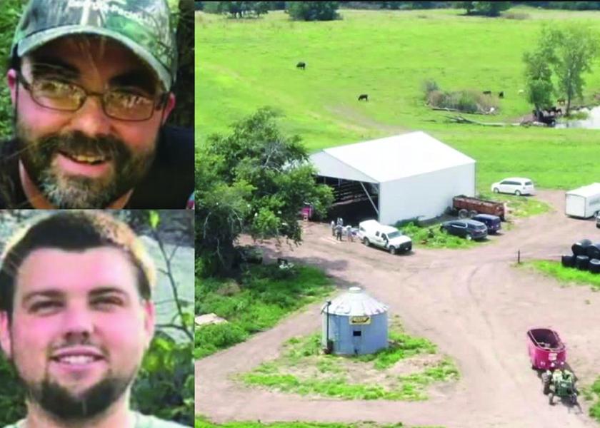 Following the murders of two Wisconsin men, Nick (top) and Justin Diemel, as shown with a view of the Nelson farm near Braymer, Mo., Garland J. Nelson, 28, of Braymer, Mo. has been convicted of a cattle fraud scheme totaling $215,000.
