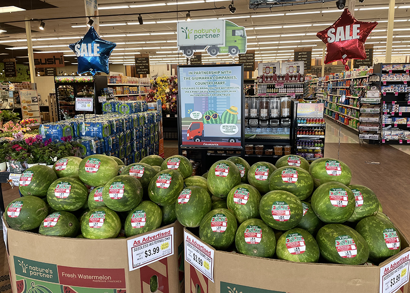 Giumarra watermelons at Doc's Country Mart.