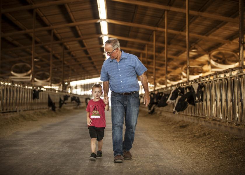 Steve Maddox milks 4,000 cows, with an equal number of heifers, farms 1,600 acres of almonds and 3,000 acres of wine grapes, as well as cropland to supply feed for their cattle