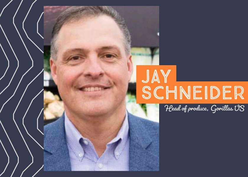 Jay Schneider is back in produce thanks to a new role with Gorillas US.