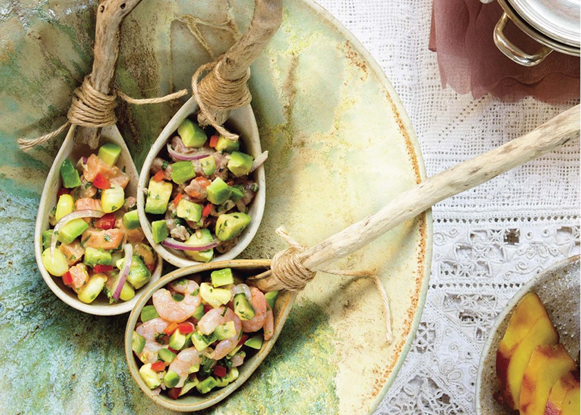 Avocados from Peru ceviche.