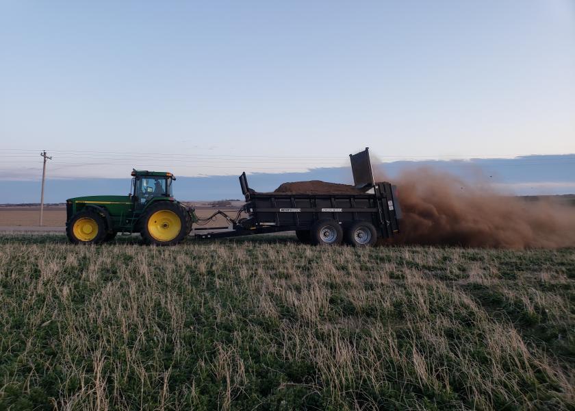 Not only are more U.S. farmers hunting manure supplies for this spring planting season, some cattle feeders that sell waste are sold out through the end of the year, according to industry consultant Allen Kampschnieder.