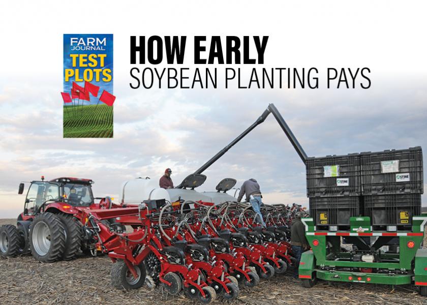 Planting soybeans early sets the stage for earlier flowering and a longer reproductive window, potentially resulting in more pods and more beans.