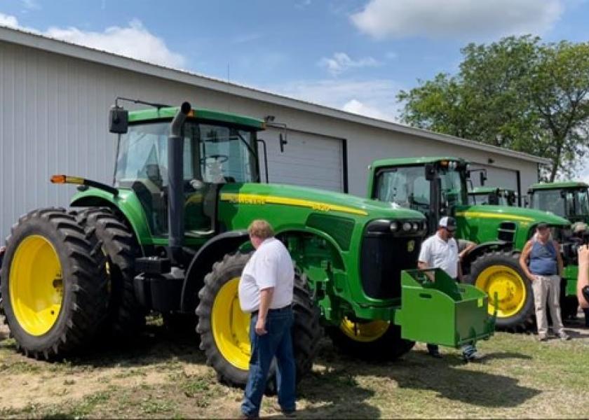 How hot is the market for good condition used tractors? Travel back with me to a July 8, 2021, farm retirement auction for Leon and Susan Hoffman in southwest Minnesota for your answer. 